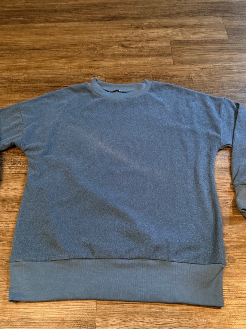 Women's Slate Blue Crewneck Sweatshirt - Casual Pullover